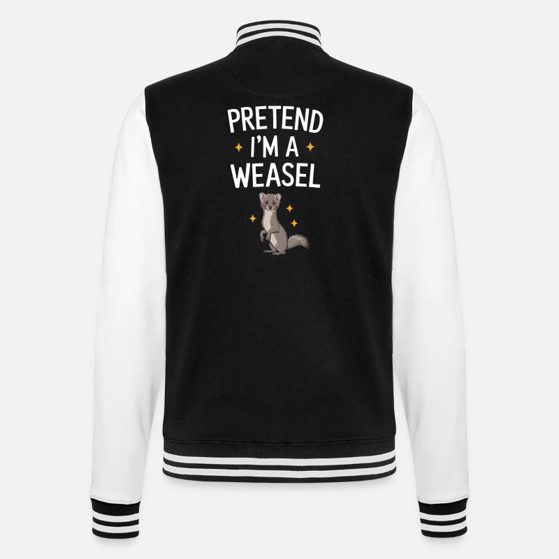Wiesel - College-Sweatjacke - Schwarz/Weiß