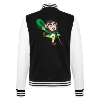 Leprechaun St Patricks - College Sweat Jacket - black/white - Back - Marisol (170cm)