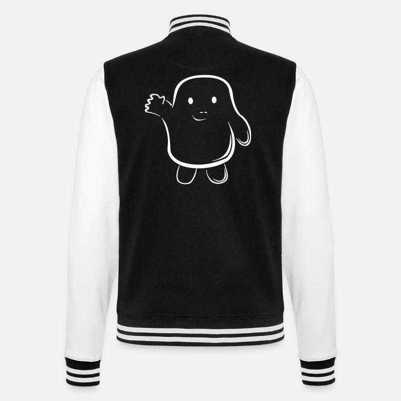 Adipose - College-Sweatjacke - Schwarz/Weiß