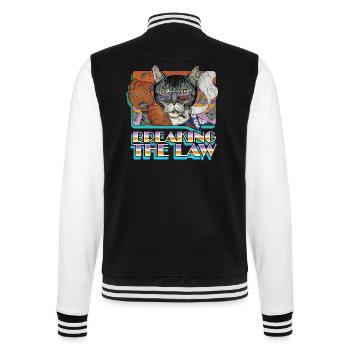 Verbrechen CAT- Breaking the Law - College-Sweatjacke - Schwarz/Weiß - Hinten - Marisol (170cm)