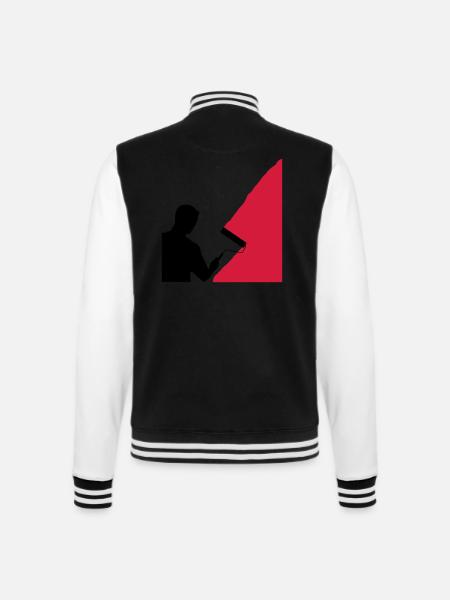Painter and painter - vector - College Sweat Jacket - black/white