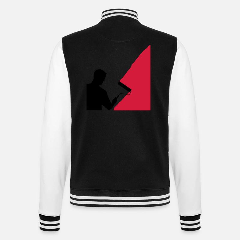 Painter and painter - vector - College Sweat Jacket - black/white