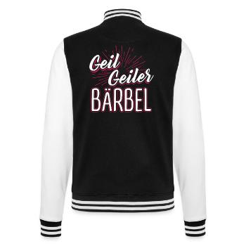 BÄRBEL - geiler - College-Sweatjacke - Schwarz/Weiß - Hinten - Marisol (170cm)
