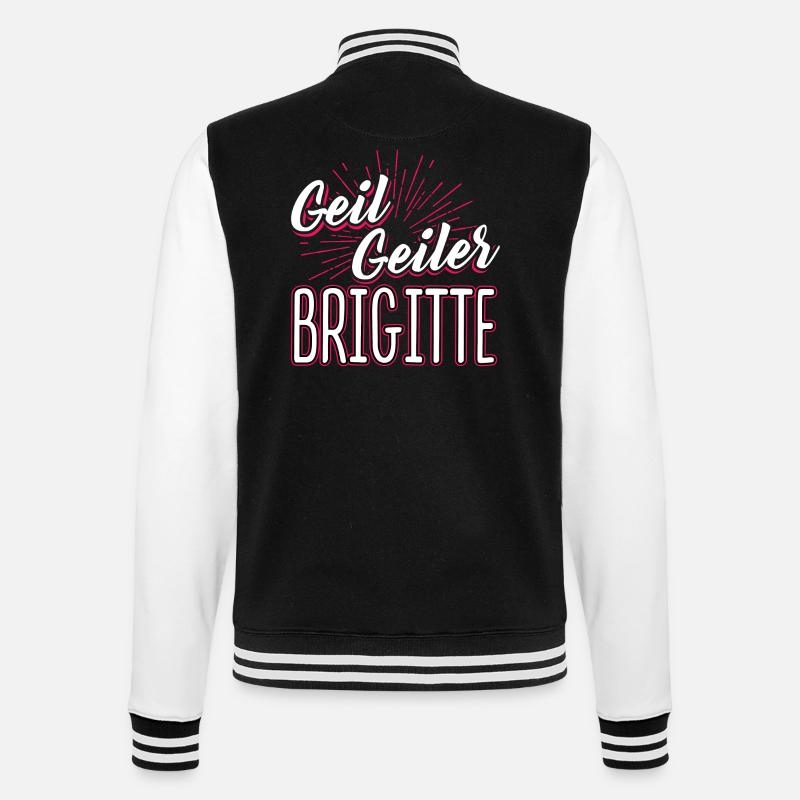 BRIGITTE - geiler - College-Sweatjacke - Schwarz/Weiß