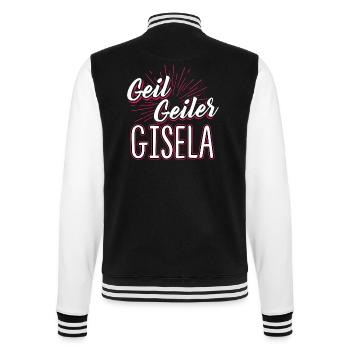 GISELA - geiler - College-Sweatjacke - Schwarz/Weiß - Hinten - Marisol (170cm)
