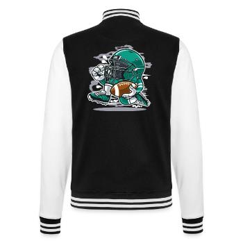 AMERICAN FOOTBALL PLAYER- Football Comic Gift - College Sweat Jacket - black/white - Back - Marisol (170cm)