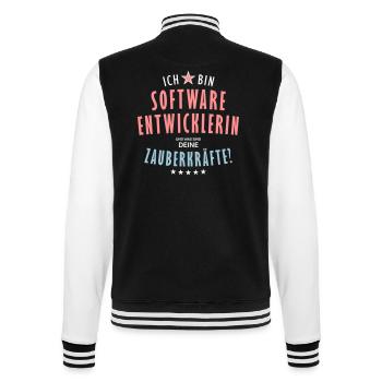 Softwareentwicklerin Beruf - Geschenk - College-Sweatjacke - Schwarz/Weiß - Hinten - Marisol (170cm)