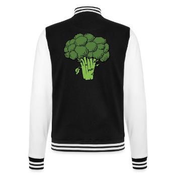 Broccoli Brokkoli Brokoli Gemüse Geschenk Idee - College-Sweatjacke - Schwarz/Weiß - Hinten - Marisol (170cm)