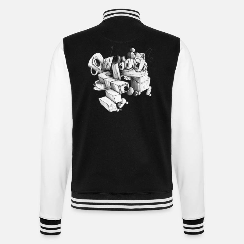 US MAIL - College Sweat Jacket - black/white