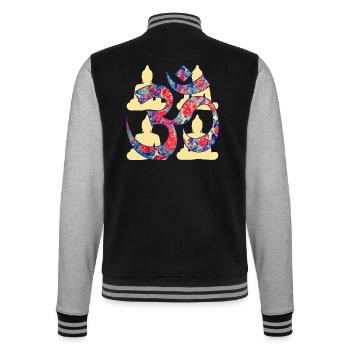 om with buddha e 42 - College Sweat Jacket - black/heather grey - Back - Marisol (170cm)