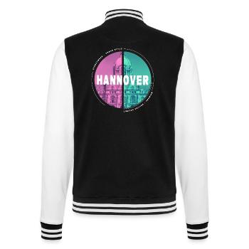 Hanovre Allemagne Ville Skyline Home Love - Veste Teddy - noir/blanc - Dos - Marisol (170cm)