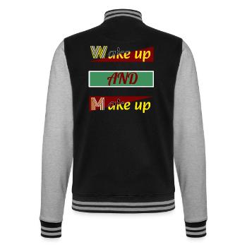 Wake Up and Make Up - Veste Teddy - noir/gris chiné - Dos - Marisol (170cm)