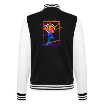 Badminton Badminton Sport Player Vintage Rétro - Veste Teddy - noir/blanc - Dos - Marisol (170cm)