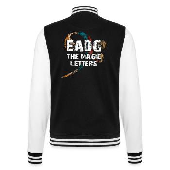 EADG les notes de basse magiques - design de basse cool - Veste Teddy - noir/blanc - Dos - Marisol (170cm)