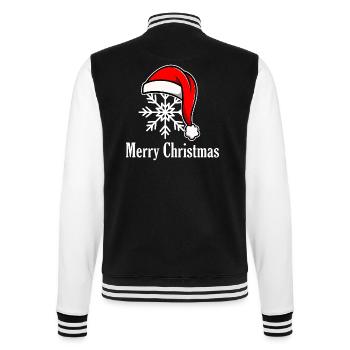 Merry Christmas - College-Sweatjacke - Schwarz/Weiß - Hinten - Marisol (170cm)