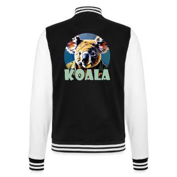 Koala / Tierwelt / Eukalyptus / Baumbewohner / Zoo - College-Sweatjacke - Schwarz/Weiß - Hinten - Marisol (170cm)