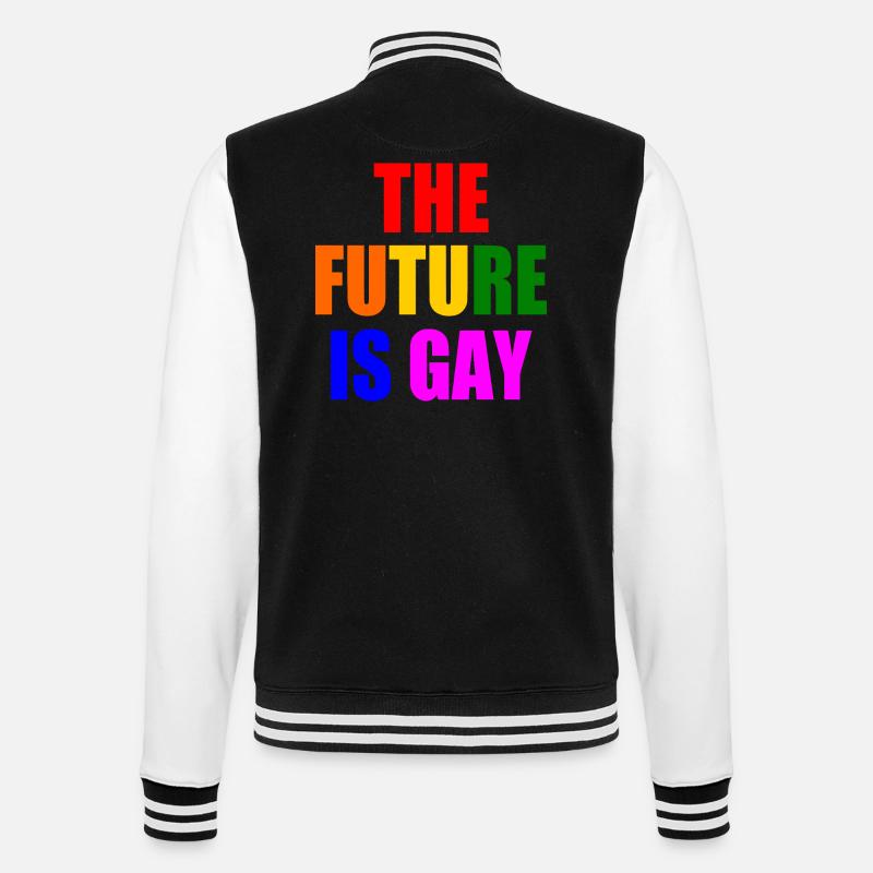 the future is gay - College-Sweatjacke - Schwarz/Weiß