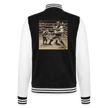 Raccoon / Animal / Photo / Wild / Funny / Robber - College Sweat Jacket - black/white - Back - Marisol (170cm)