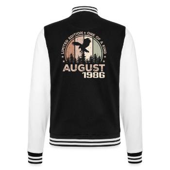 Incomparable depuis août 1986, 38e Anniversaire - Veste Teddy - noir/blanc - Dos - Marisol (170cm)