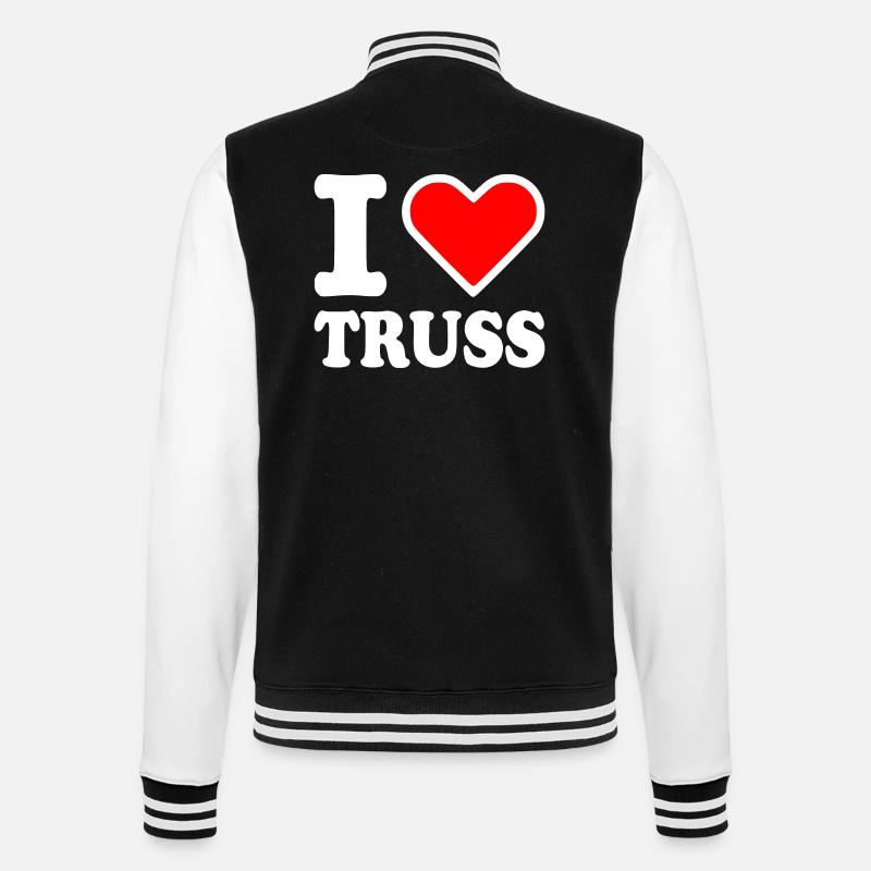 I love truss - Veste Teddy - noir/blanc