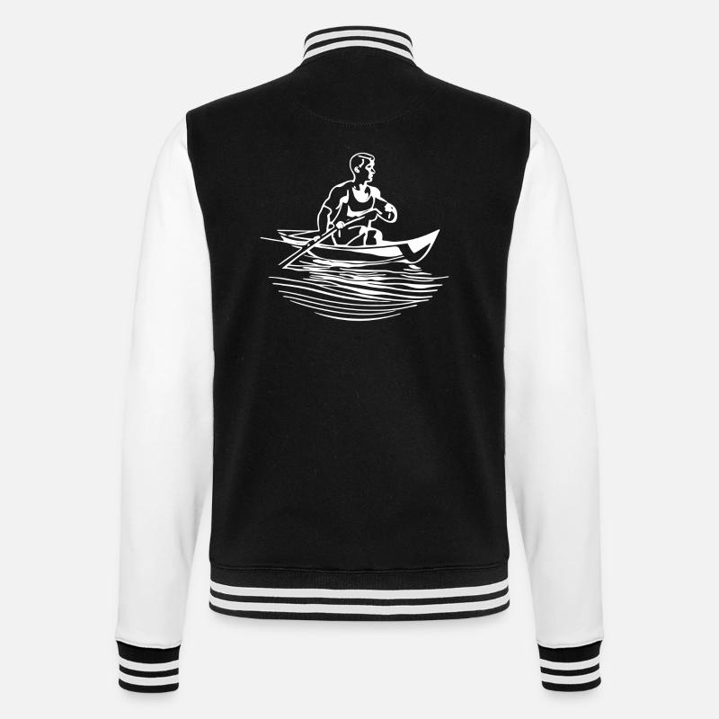 Kanute - College-Sweatjacke - Schwarz/Weiß