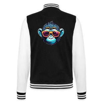 Singe / Animal / Zoo / Sauvage / Bande dessinée / Lunettes de soleil - Veste Teddy - noir/blanc - Dos - Marisol (170cm)