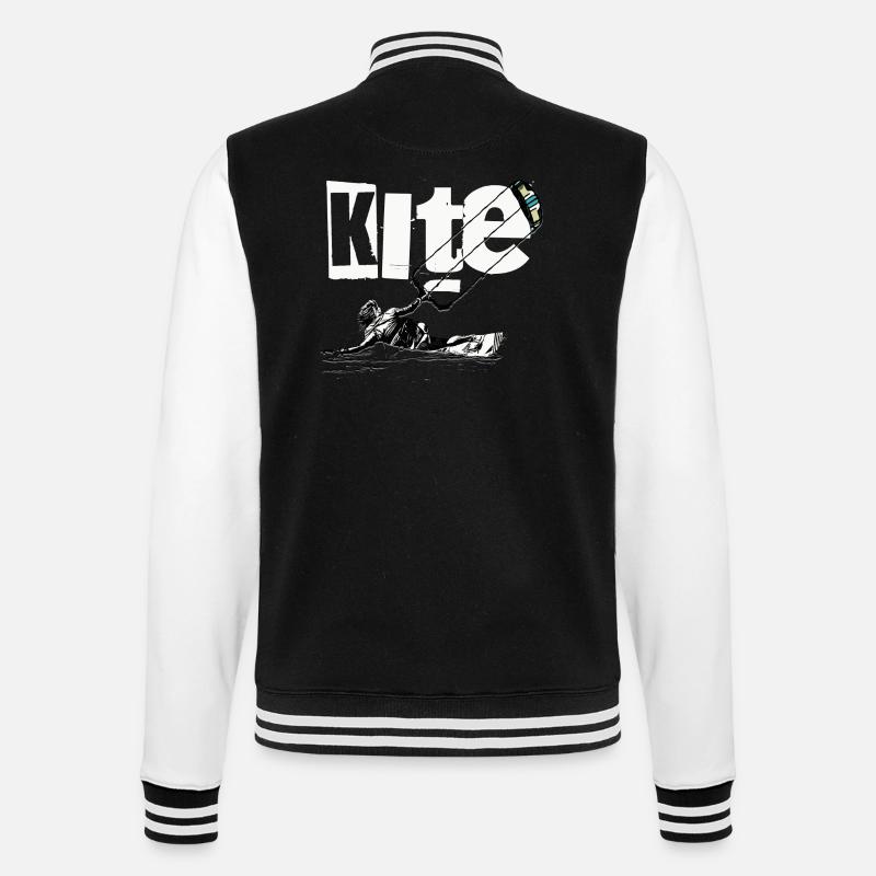 Kite - College-Sweatjacke - Schwarz/Weiß