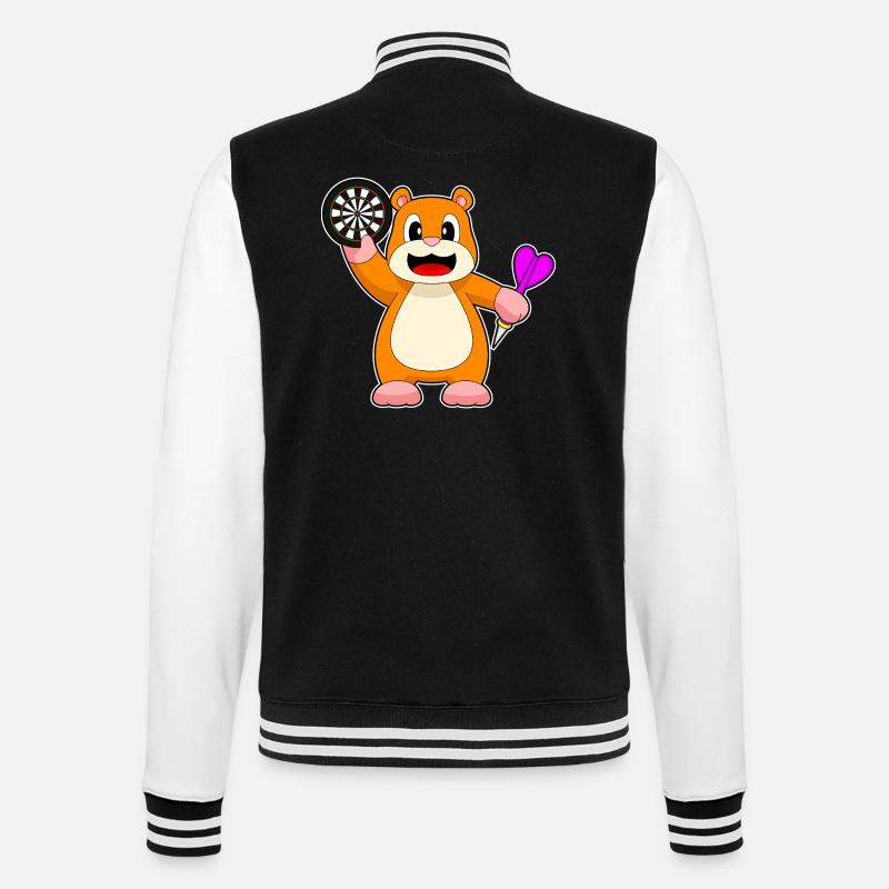 Cible de fléchettes de hamster - Veste Teddy - noir/blanc