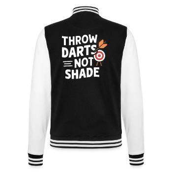 Throw Darts, Not Shade - College Sweat Jacket - black/white - Back - Marisol (170cm)