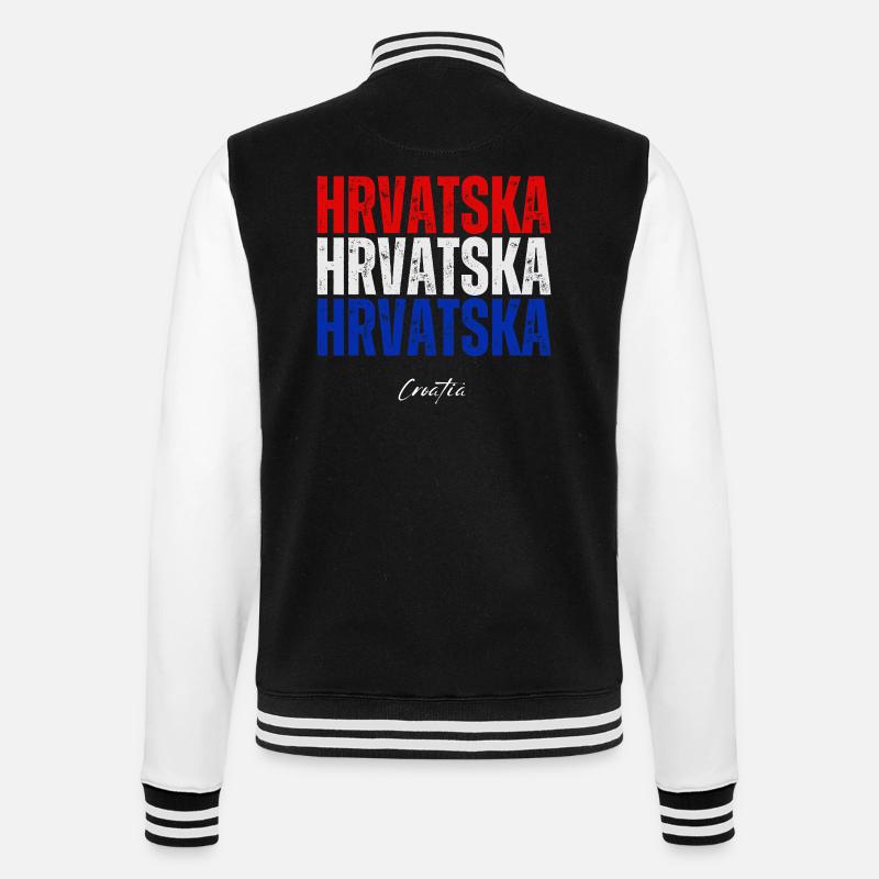 Drapeau croate, fierté croate - Veste Teddy - noir/blanc