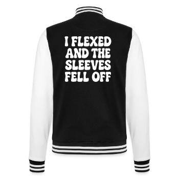 J’ai fléchi et les manches sont tombées - Veste Teddy - noir/blanc - Dos - Marisol (170cm)