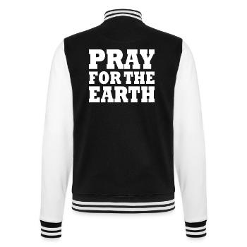 Pray for the world - College-Sweatjacke - Schwarz/Weiß - Hinten - Marisol (170cm)