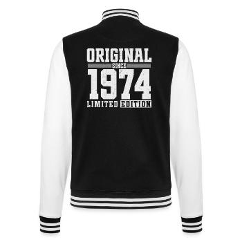 Original depuis 1974 Vintage Vintage anniversaire - Veste Teddy - noir/blanc - Dos - Marisol (170cm)