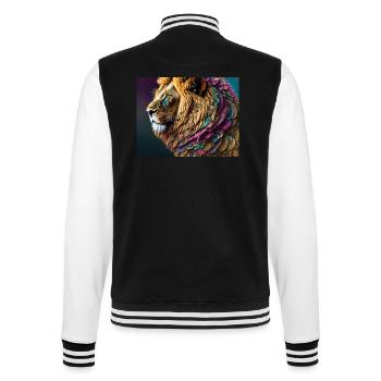 Löwe - College-Sweatjacke - Schwarz/Weiß - Hinten - Marisol (170cm)
