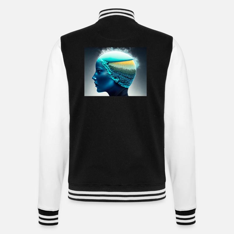 Ice Head - College Sweat Jacket - black/white