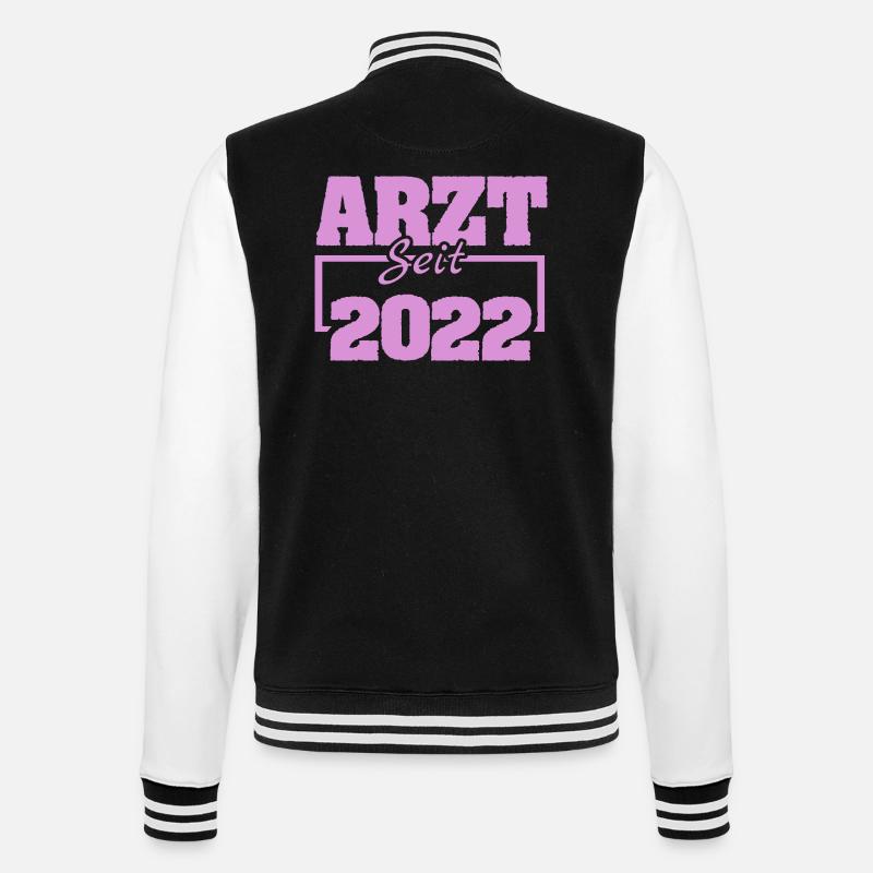 202 - College Sweat Jacket - black/white