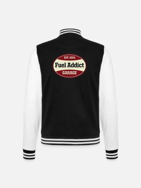 Fuel Addict - College-Sweatjacke - Schwarz/Weiß