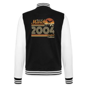 March 2004 Vintage Born Birthday Gift Idea - College Sweat Jacket - black/white - Back - Marisol (170cm)