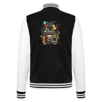 Music Instruments - College Sweat Jacket - black/white - Back - Marisol (170cm)