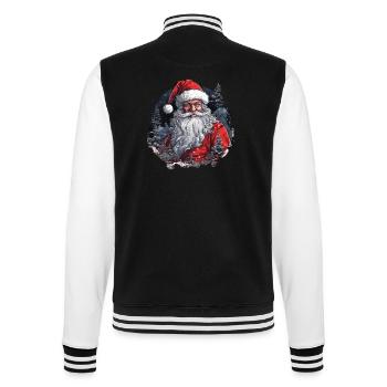 Weihnachtsmann - College-Sweatjacke - Schwarz/Weiß - Hinten - Marisol (170cm)