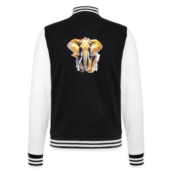 Elefant - College-Sweatjacke - Schwarz/Weiß - Hinten - Marisol (170cm)