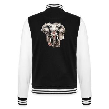 Elefant - College-Sweatjacke - Schwarz/Weiß - Hinten - Marisol (170cm)