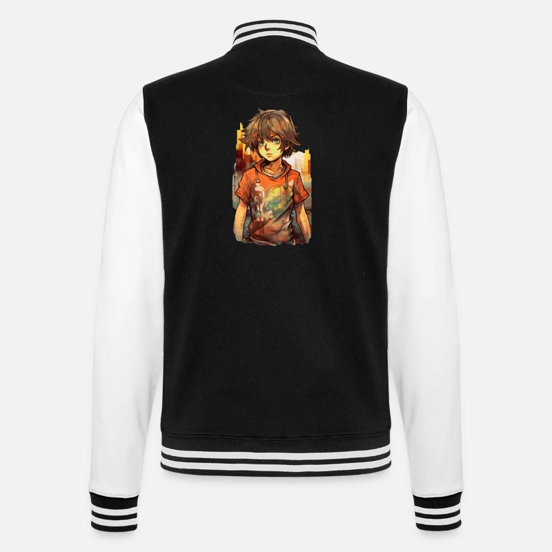 Garçon d’anime - Veste Teddy - noir/blanc