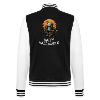 Halloween - Happy Halloween - College-Sweatjacke - Schwarz/Weiß - Hinten - Marisol (170cm)