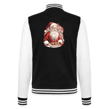 Weihnachtsmann - College-Sweatjacke - Schwarz/Weiß - Hinten - Marisol (170cm)