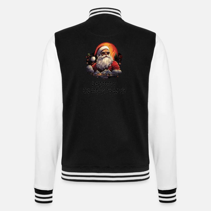 Père Noël - Marry Christmas - Veste Teddy - noir/blanc