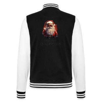 Santa Claus - Marry Christmas - College Sweat Jacket - black/white - Back - Marisol (170cm)