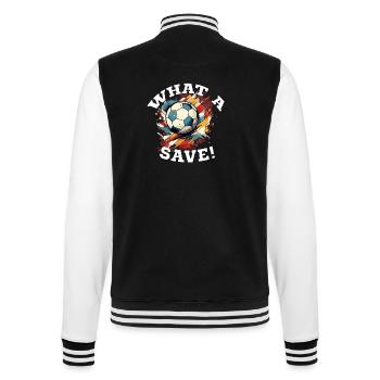 Fußball ball - What a Save! - College-Sweatjacke - Schwarz/Weiß - Hinten - Marisol (170cm)