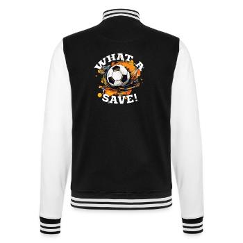 Fußball ball - What a Save! - College-Sweatjacke - Schwarz/Weiß - Hinten - Marisol (170cm)