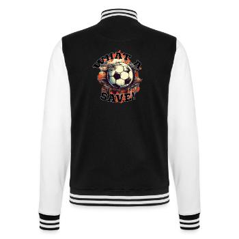 Fußball ball - What a Save! - College-Sweatjacke - Schwarz/Weiß - Hinten - Marisol (170cm)